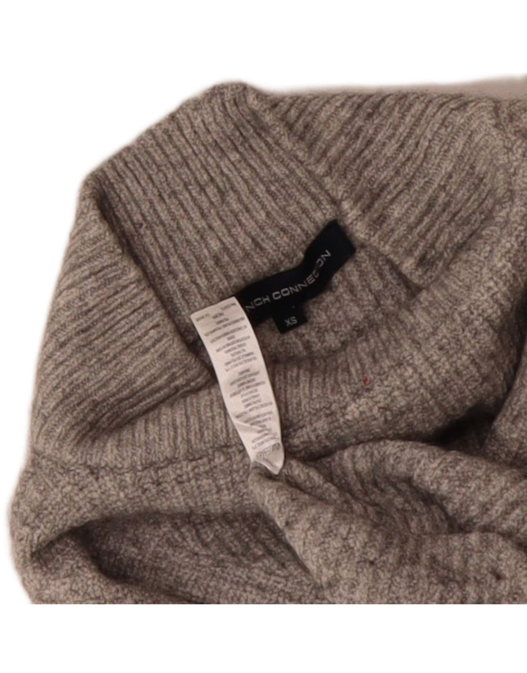 FRENCH CONNECTION Womens Oversized Turtle Neck Jumper Sweater UK 6 XS Grey Vintage French Connection and Second-Hand French Connection from Messina Hembry 