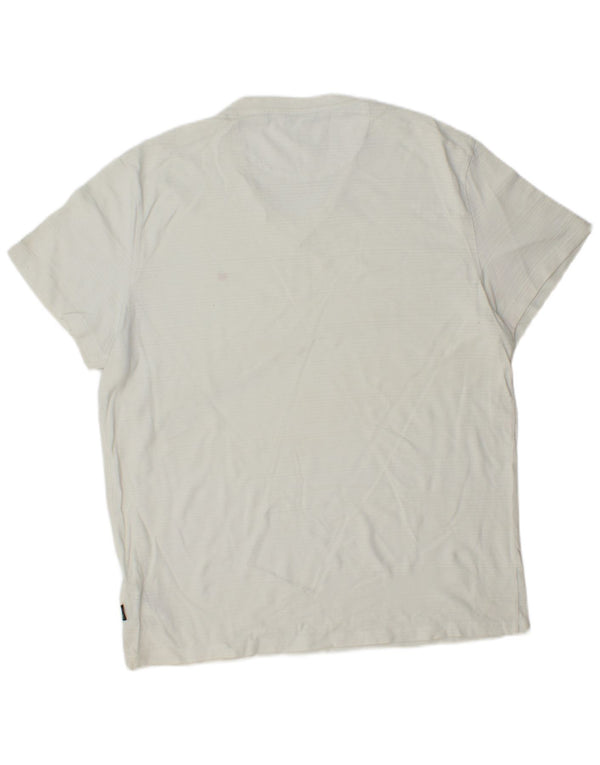 CALVIN KLEIN Herre T-Shirt Top Stor hvid stribet bomuld
