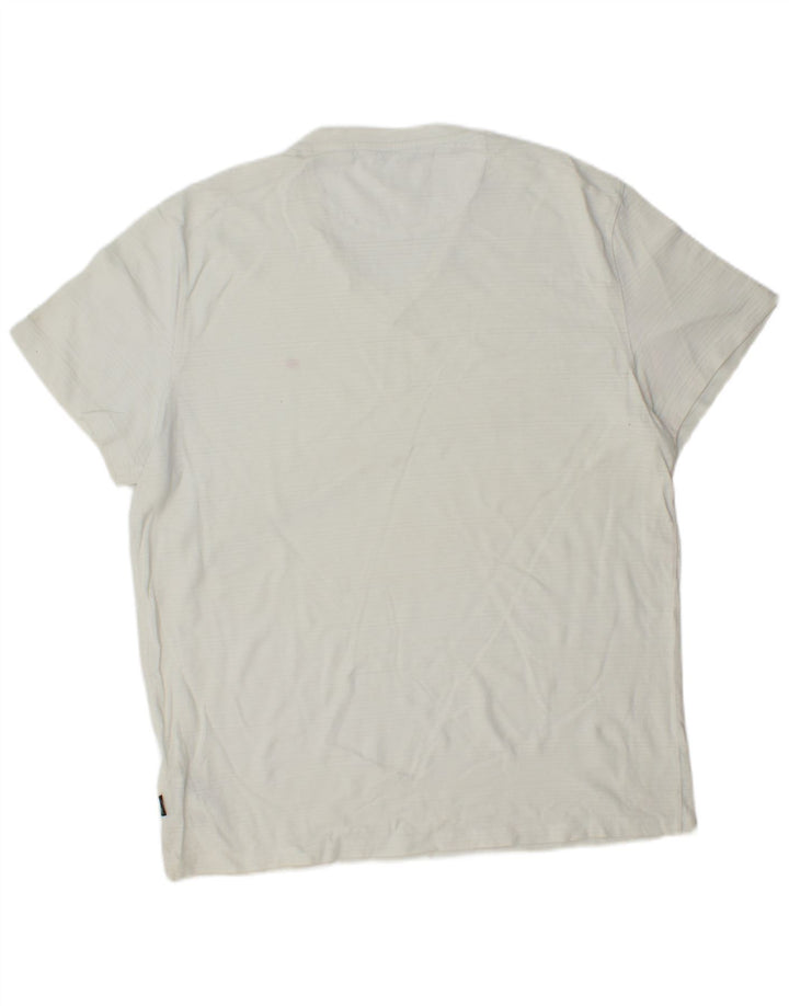 CALVIN KLEIN Herre T-Shirt Top Stor hvid stribet bomuld