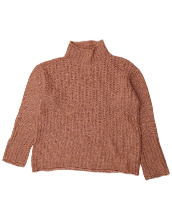 Marks & Spencer Dame Turtle Neck Sweater UK 10 Small Pink