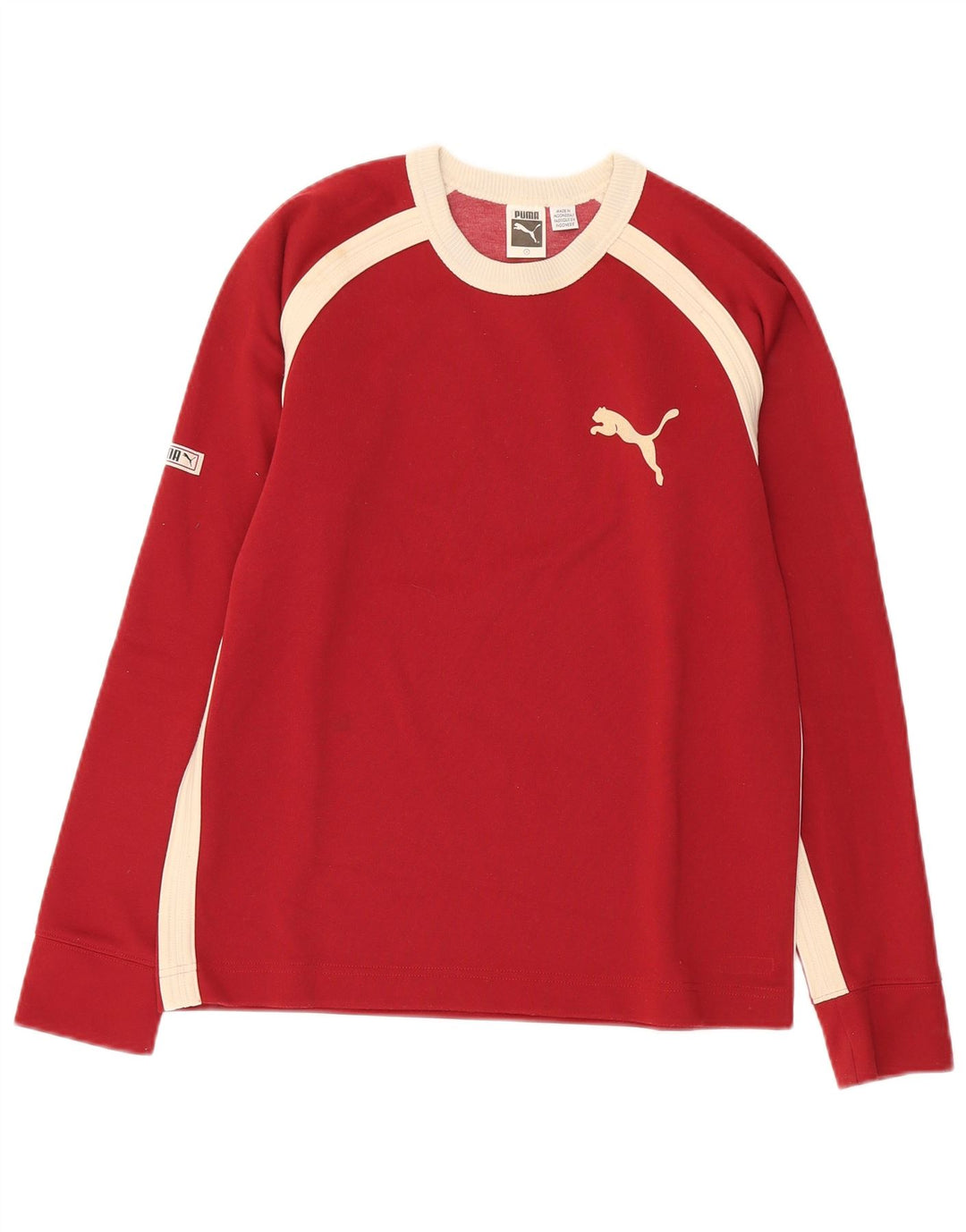PUMA Herre Top Langærmet Lille Rød Colourblock Polyester