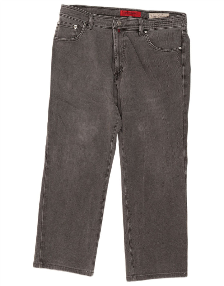 Pierre Cardin Straight Jeans til mænd W38 L27 Grå bomuld