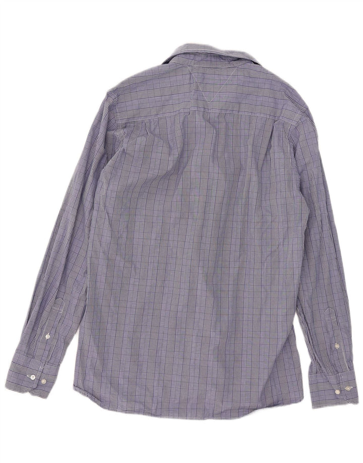Tommy Hilfiger Herre Custom Fit Skjorte Størrelse 15 1/2 16 Medium Blue Check