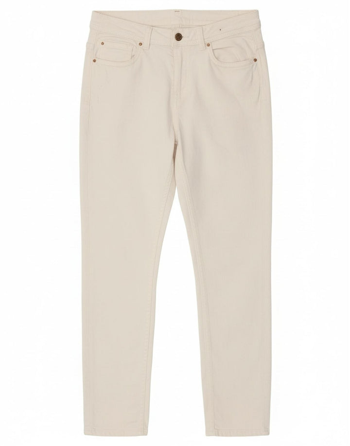 Zara Dame Crop Skinny Jeans EU 40 Medium W30 L26 Hvid
