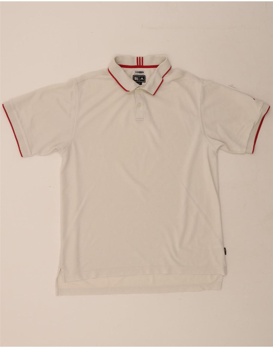 ADIDAS Mens Climalite Polo Shirt Large White Cotton Vintage Adidas and Second-Hand Adidas from Messina Hembry 