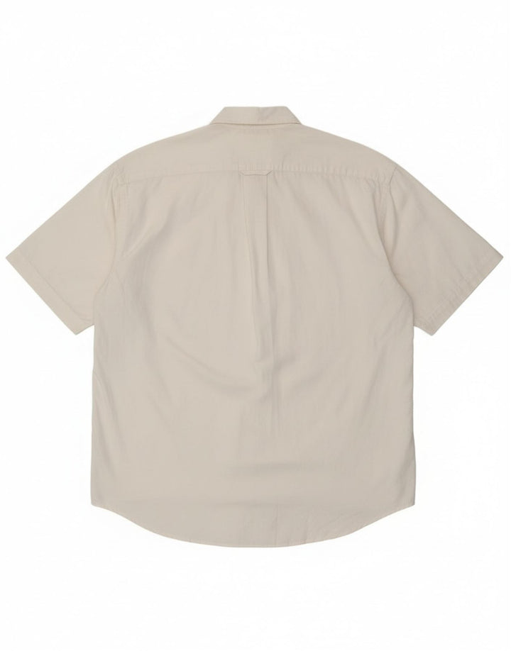 Gant kortærmet herreskjorte med normal pasform Stor hvid bomuld