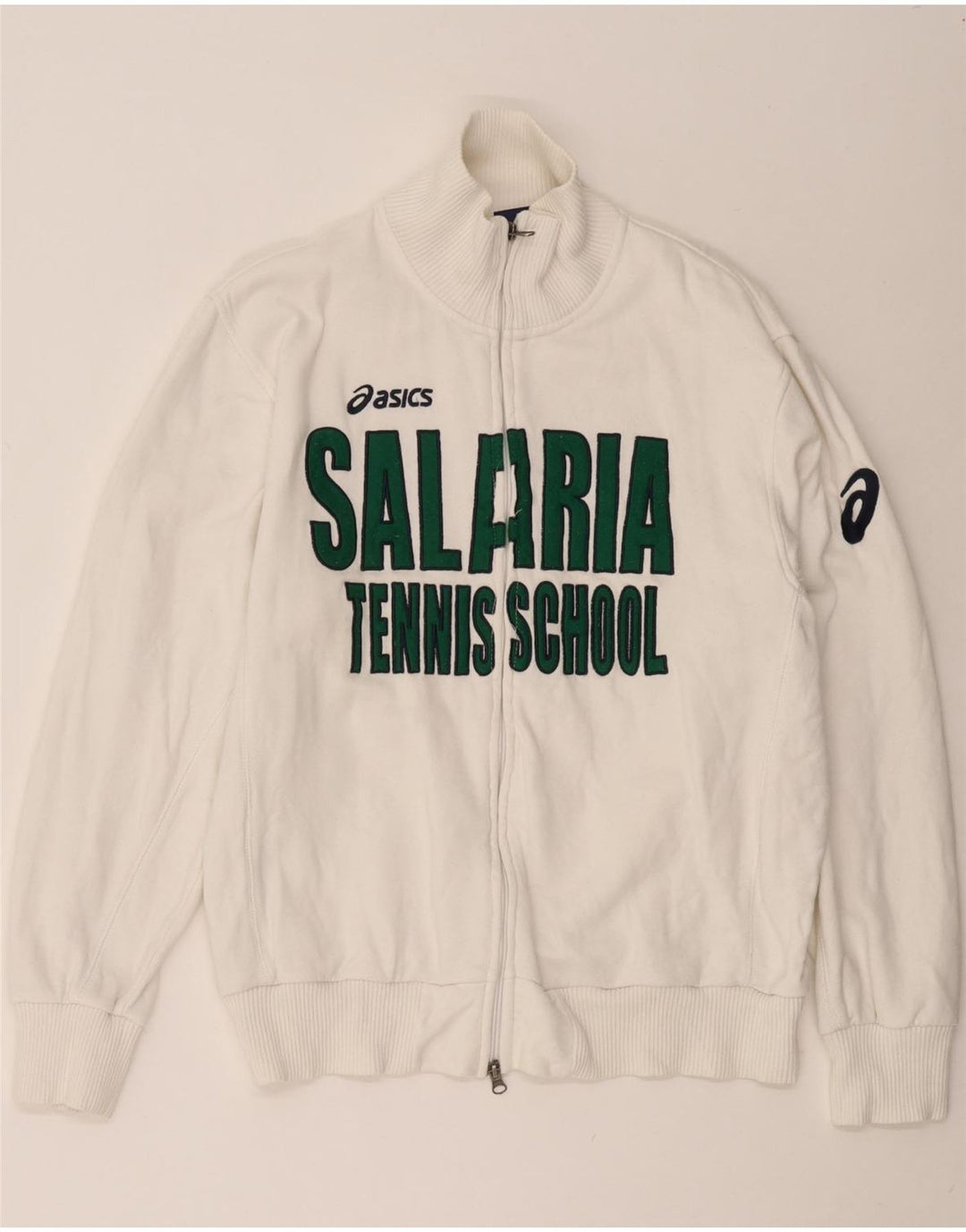 ASICS Herre grafisk træningsdragt topjakke XL hvid bomuld