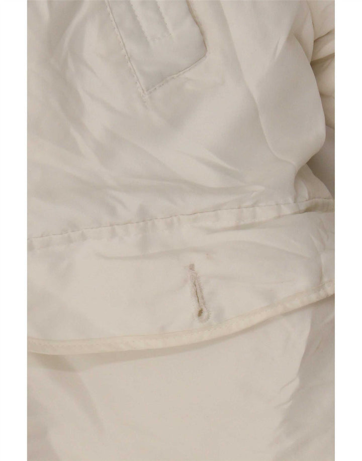 Jack & Jones Herre Hooded Bomber Jacket UK 38 Medium White Polyester