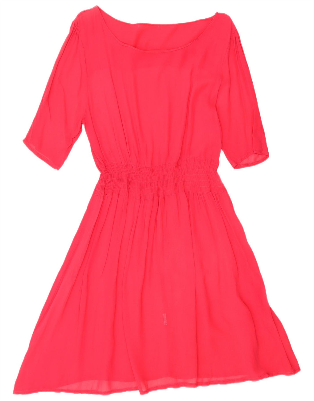 VINTAGE Dame A-Line Kjole UK 14 Large Pink