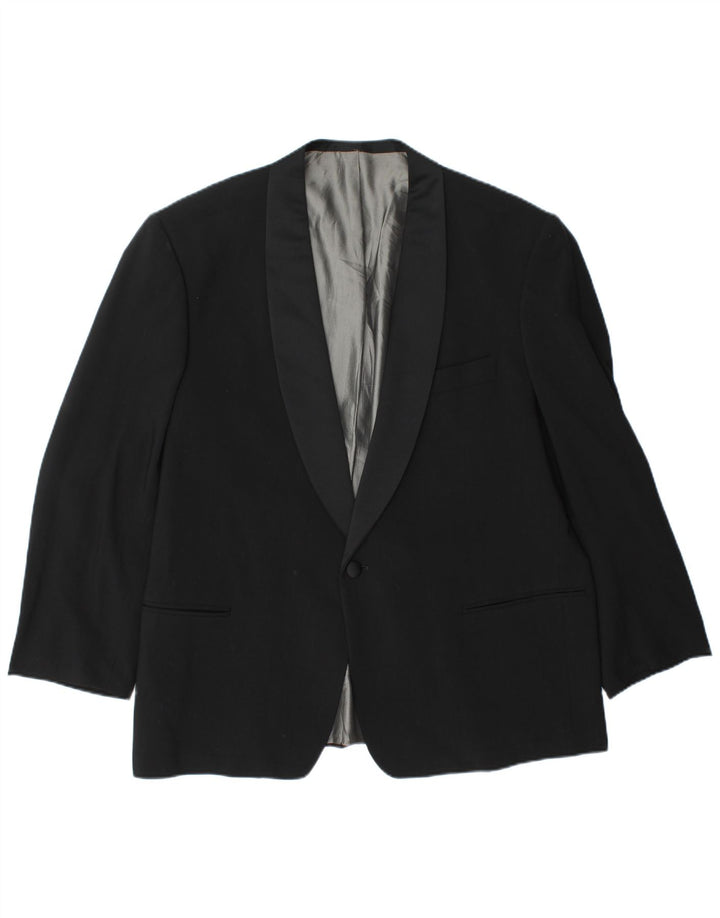 Lebole Herre 1 Knap Blazer Jacket UK 42 XL Sort