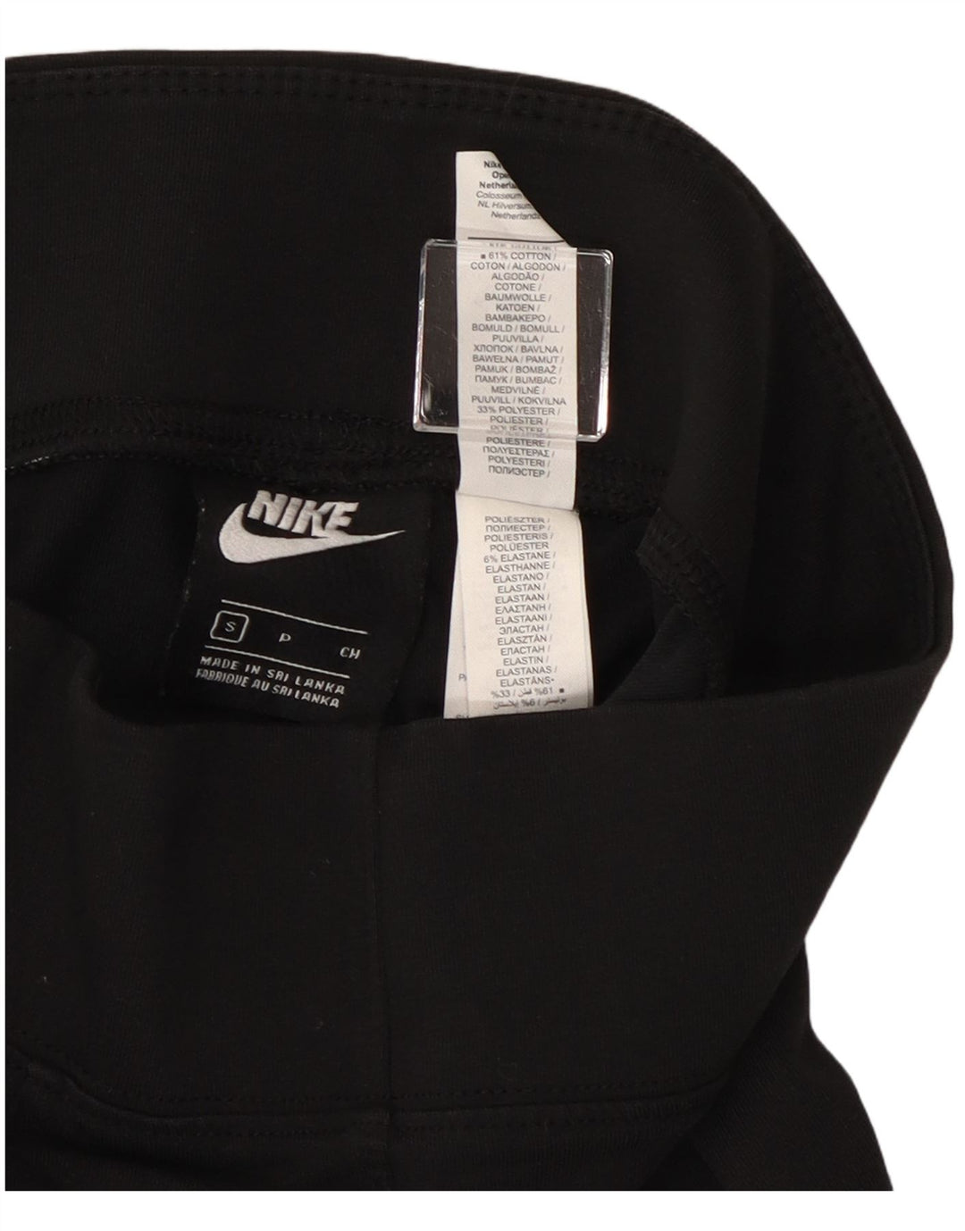 Nike Womens Crop Leggings UK 8 Small Black Bomuld
