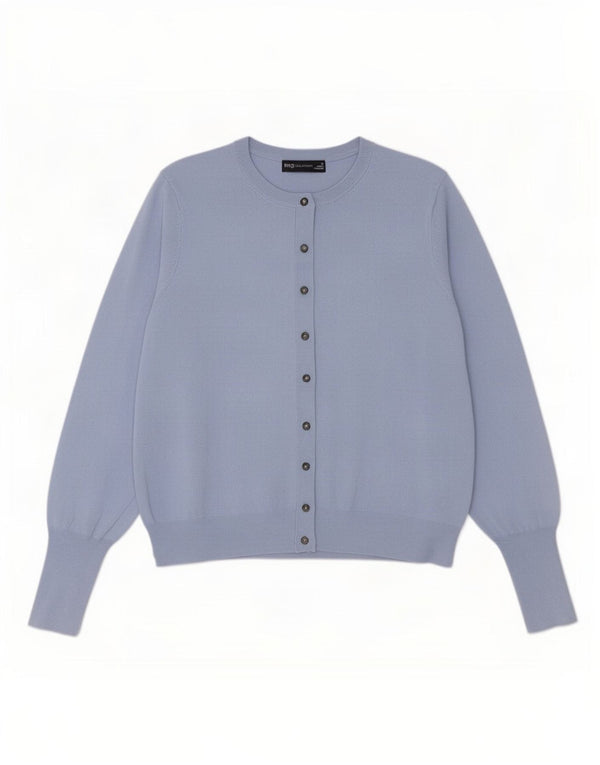Marks & Spencer Dame Cardigan Sweater UK 18 XL Blå Viscose