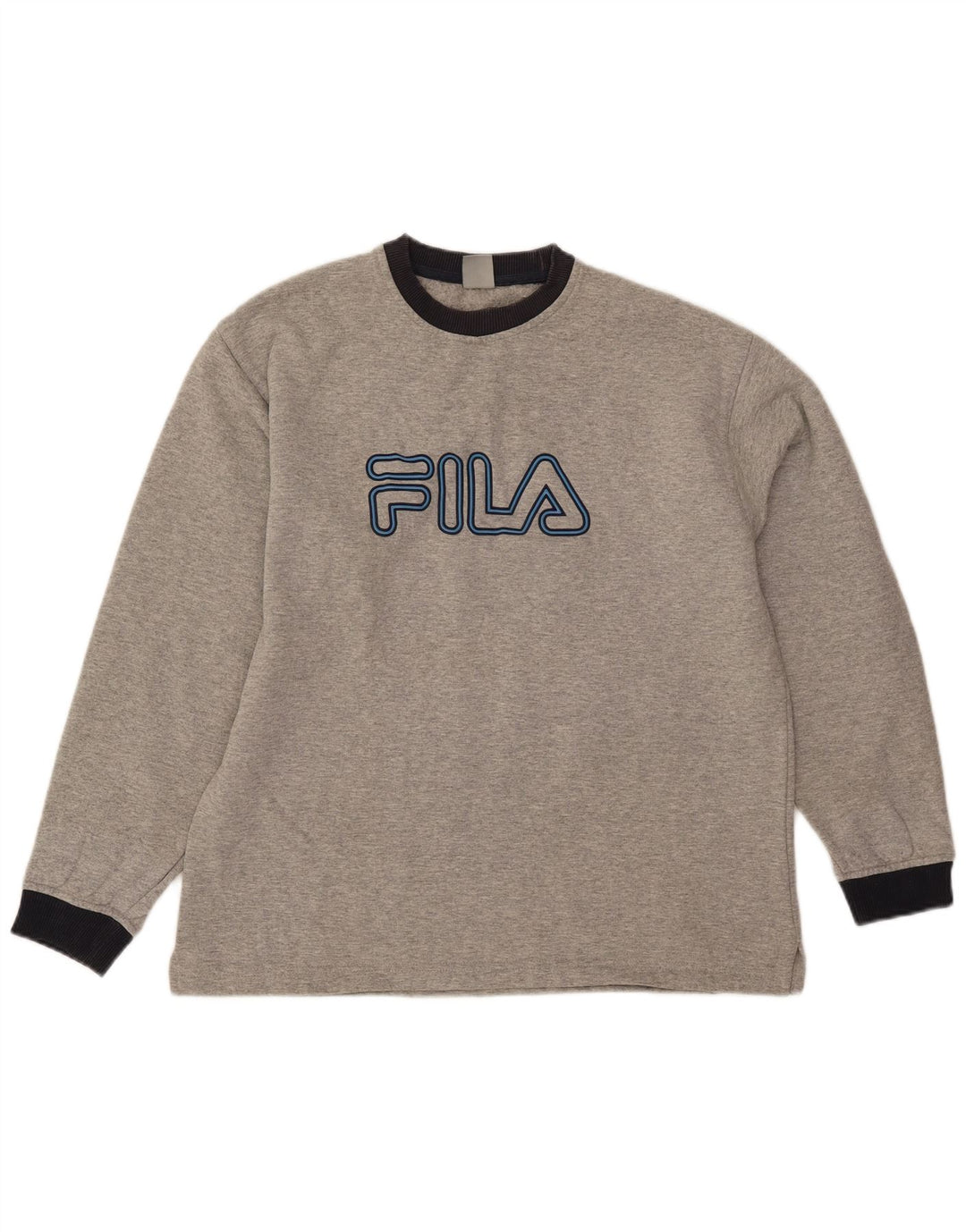 Fila Herre grafisk sweatshirt Jumper IT 48 Medium Grey Flecked Bomuld