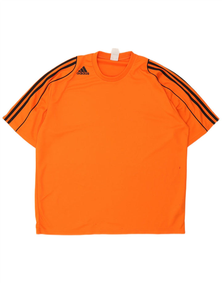 Adidas Herre Climalite T-Shirt Top 2XL Orange Polyester