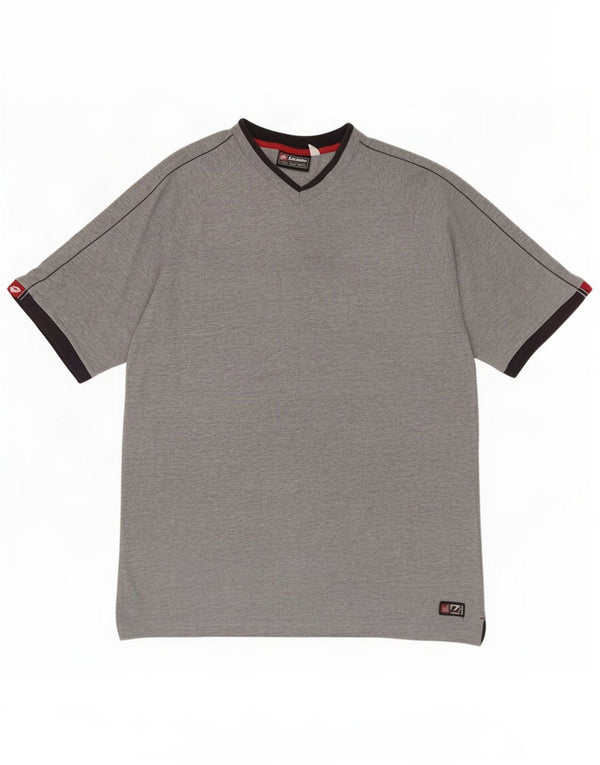 Lotto Herre T-Shirt Top Stor Grå Bomuld