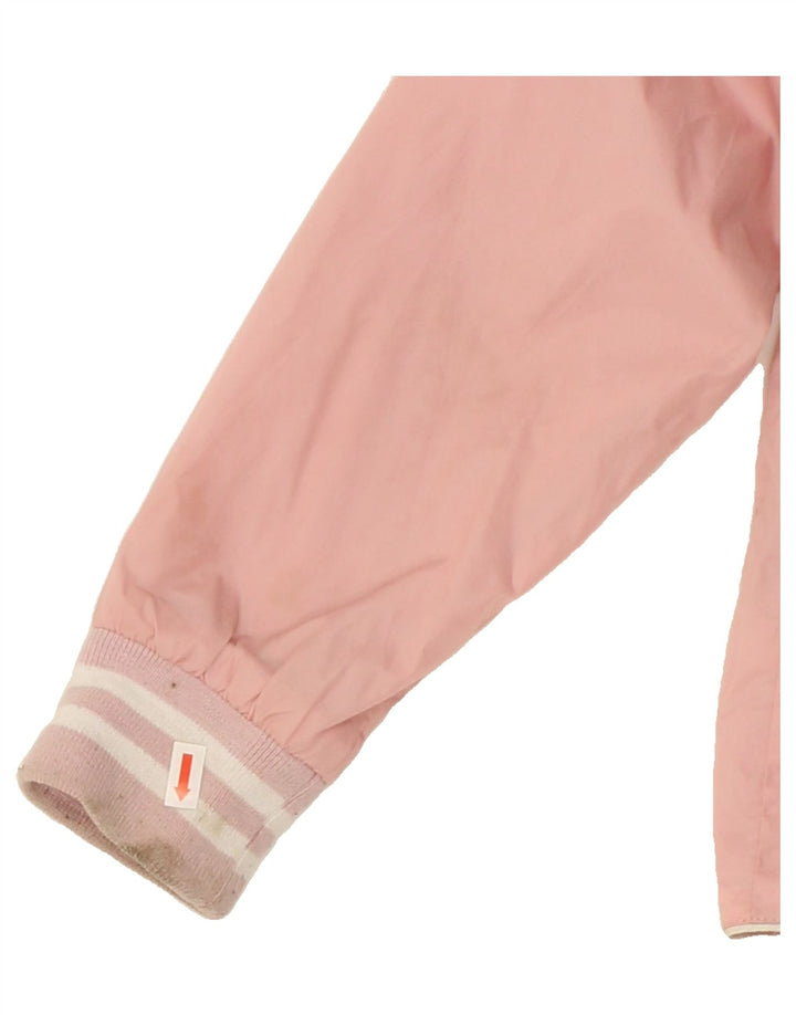 AMERICANINO Girls 3 Button Blazer Jacket 7-8 Years Pink Nylon Vintage Americanino and Second-Hand Americanino from Messina Hembry 