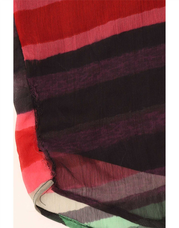 Desigual Dame Oversized Bluse Top UK 16 Stor Flerfarvet Stribet