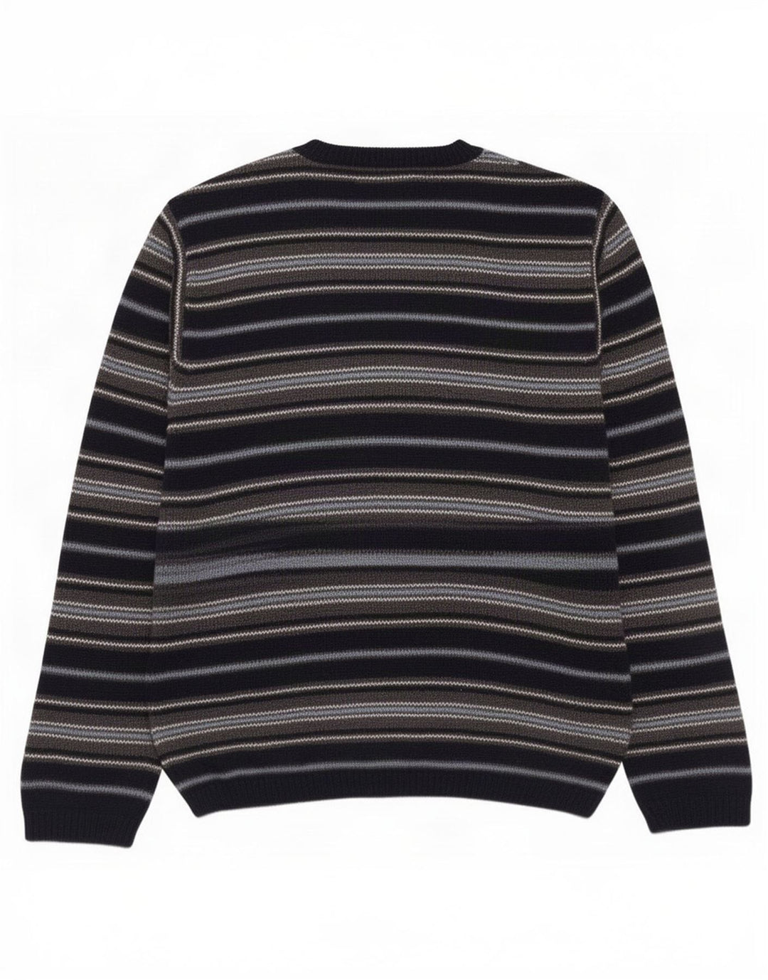 Nautica herre rund hals sweater mellem marineblå stribet bomuld