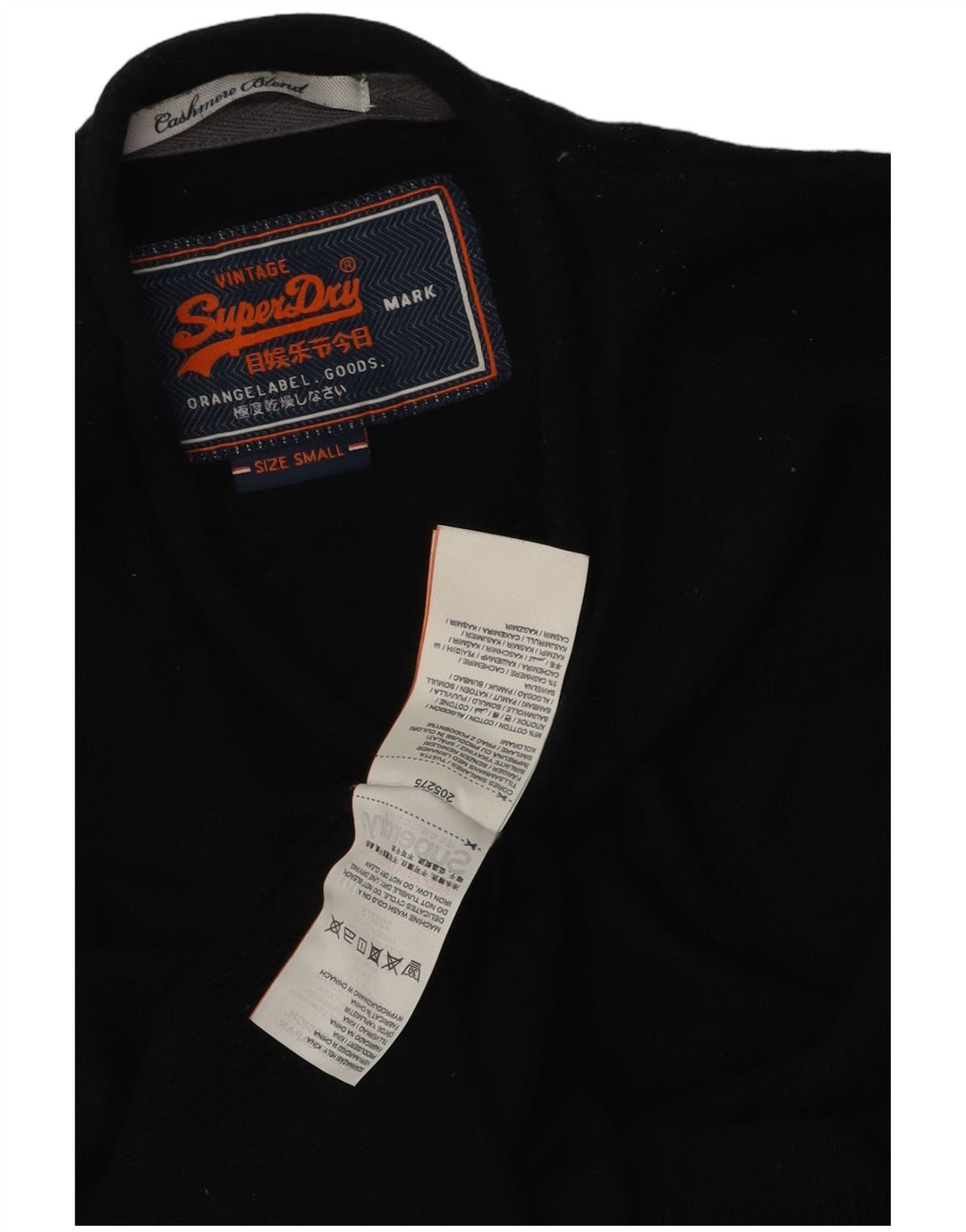 Superdry Herre sweater med rund hals, lille sort bomuld