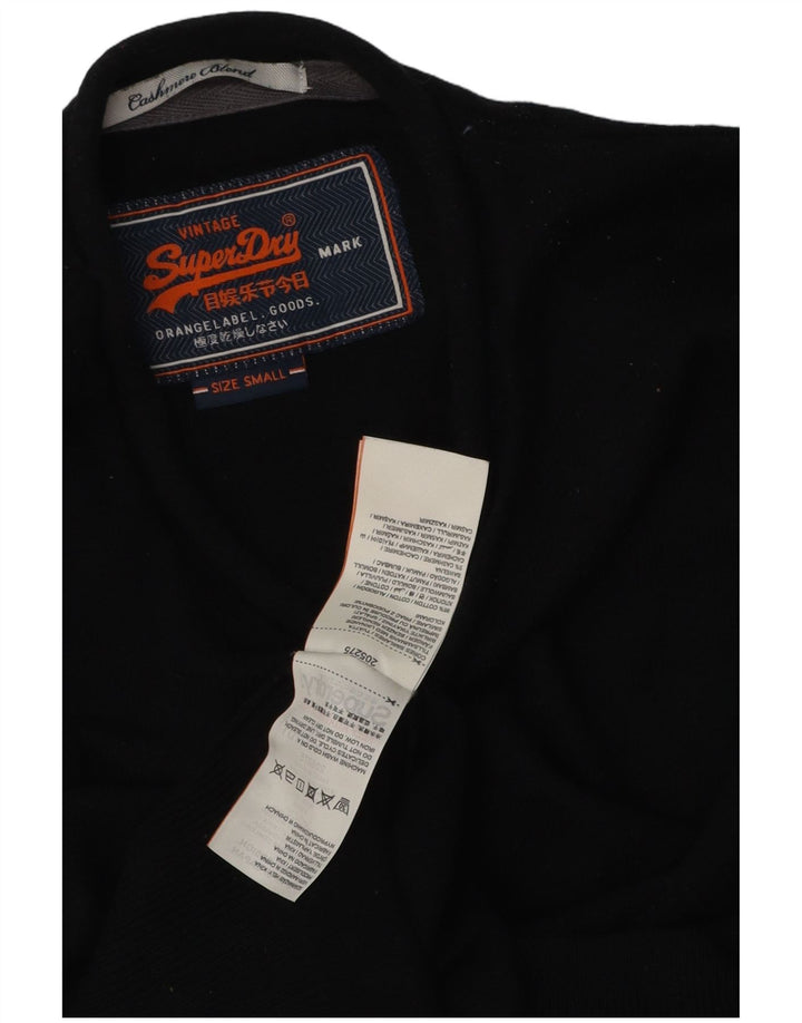 Superdry Herre sweater med rund hals, lille sort bomuld