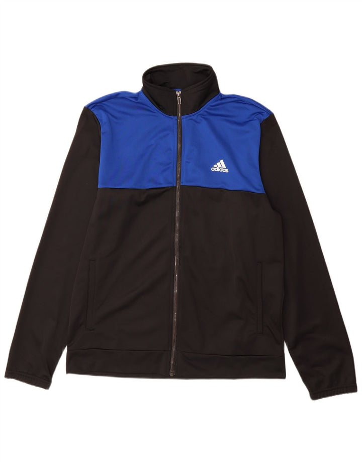 Adidas Træningsdragt til mænd Top jakke UK 42/44 Large Black Colourblock Polyester