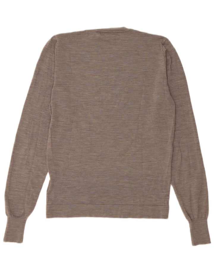Liu Jo Herre sweater med rund hals, mellemgrå uld