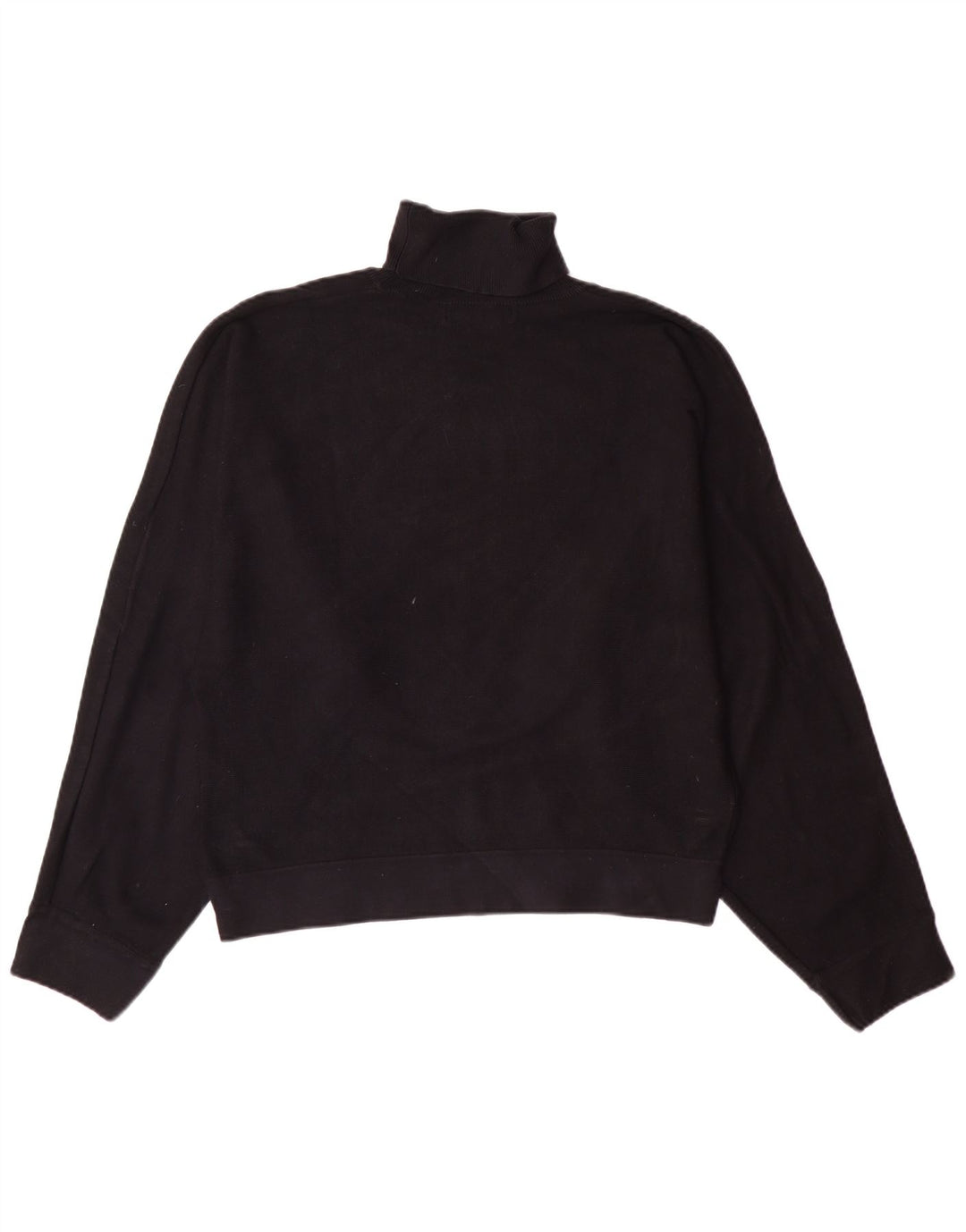 ZARA Womens Roll Neck Jumper Sweater UK 16 Large Black Viscose
