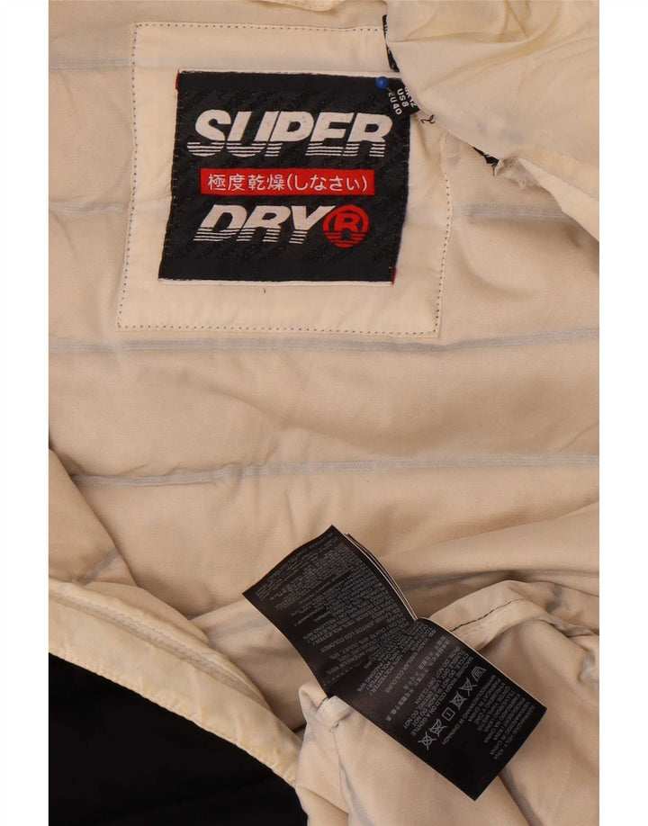 Superdry Polstret hættejakke til kvinder UK 12 Medium Sort Polyester