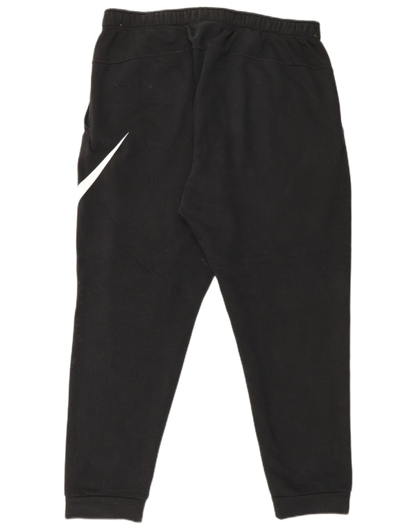 Nike Dame Dri Fit Grafisk træningsdragt Bukser Joggers UK 20 2XL Sort
