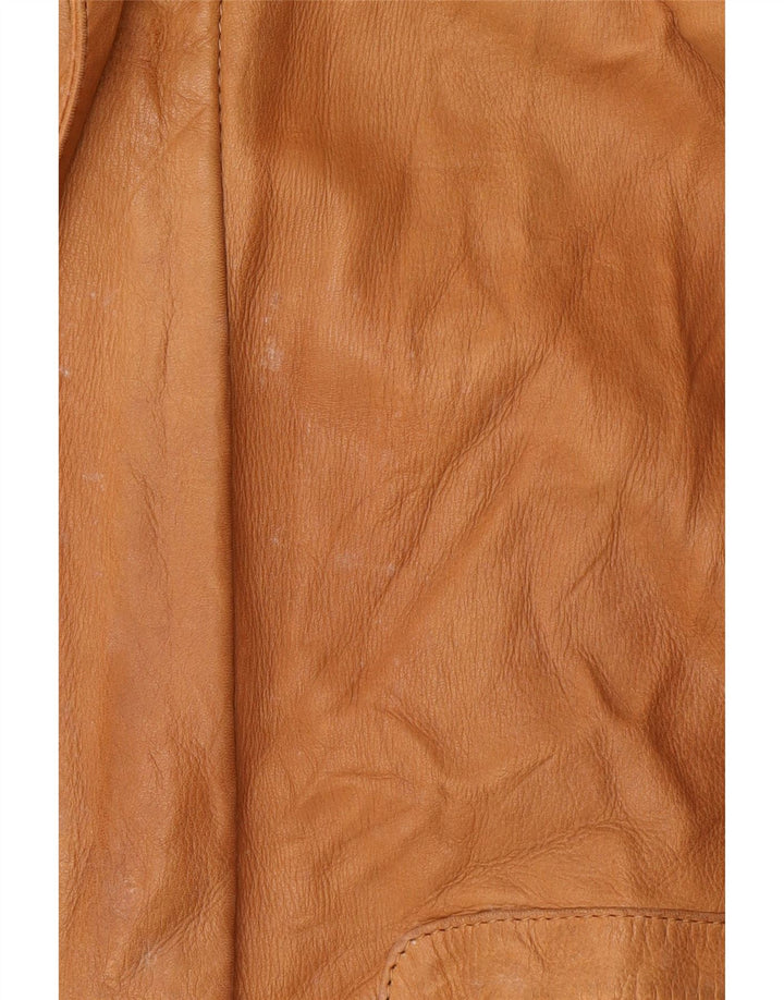 PATRICIA Mens Leather Jacket IT 56 3XL Brown Leather