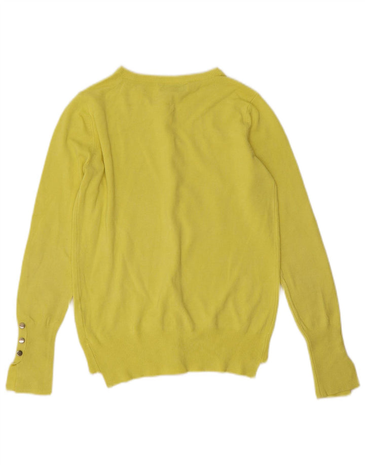 Zara Dame Cardigan Sweater UK 10 Lille Gul