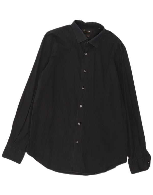 Massimo Dutti Herre Slim Fit Shirt XL Sort