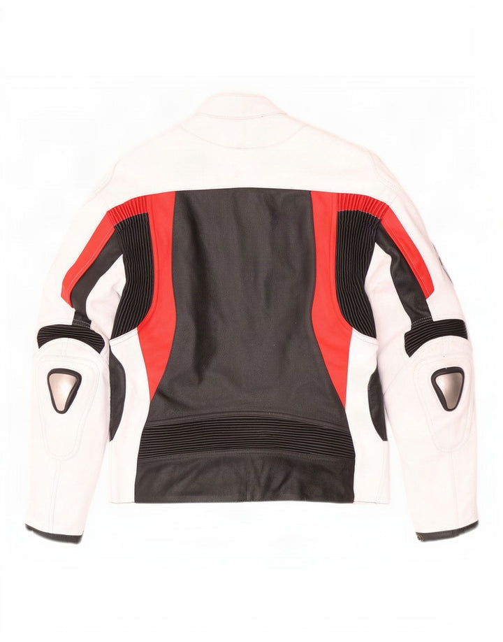 BMW Herre Læder Racer Jakke UK 42 XL Multifarvet Colourblock