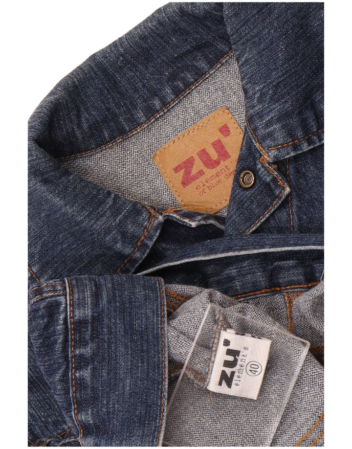 Zu Elements Dame Crop Denimjakke IT 40 Lille Blå Bomuld