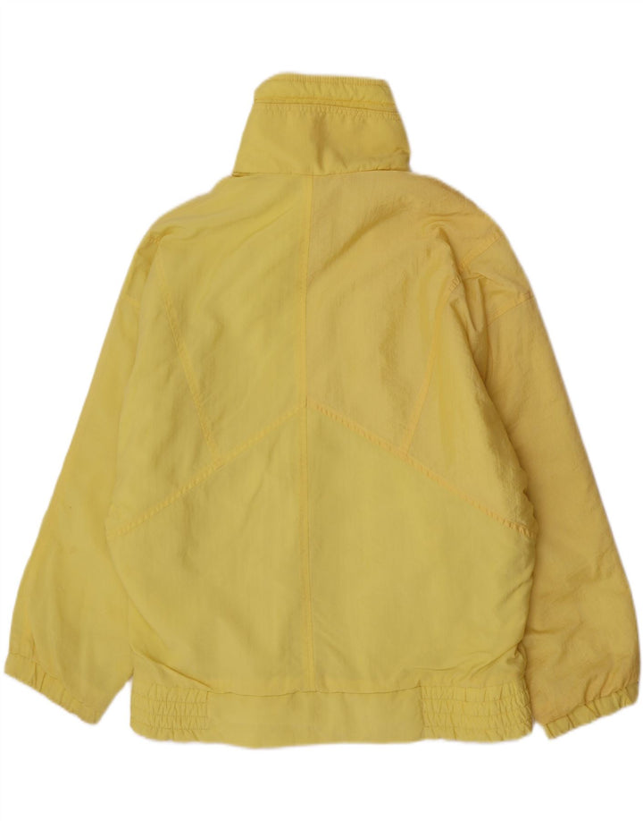 Vintage Dame Oversized Windbreaker Jacket EU 44 XL Gul Polyamid