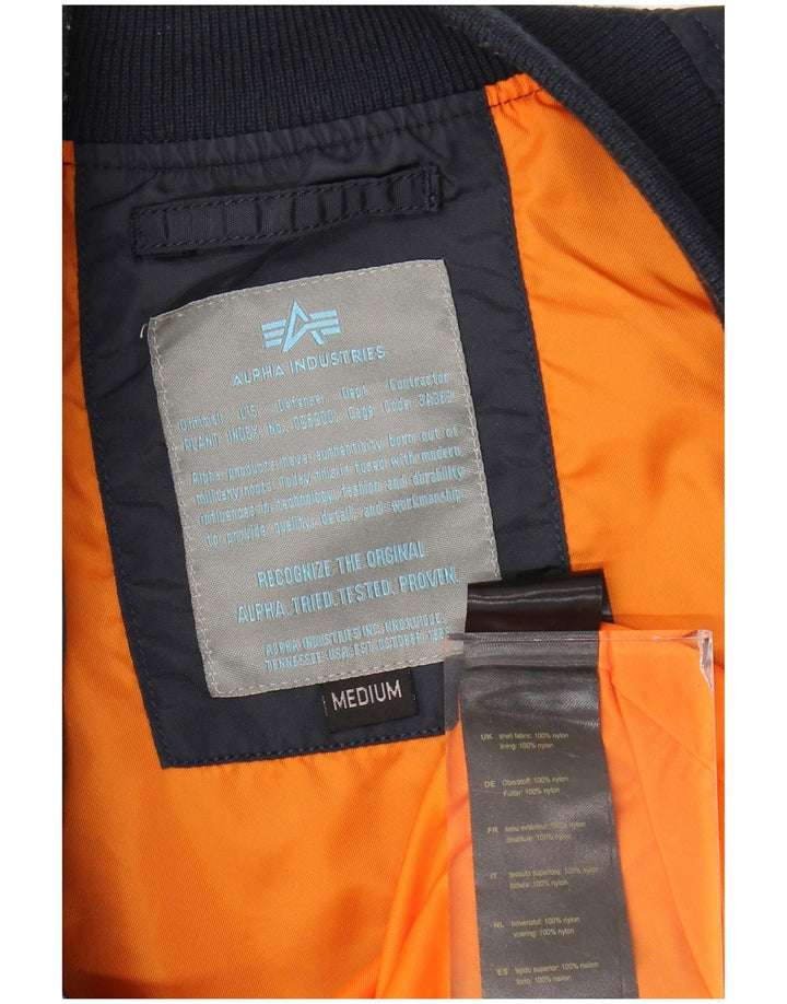 Alpha Industries Overfrakke til mænd UK 38 Medium Navy Blue Nylon