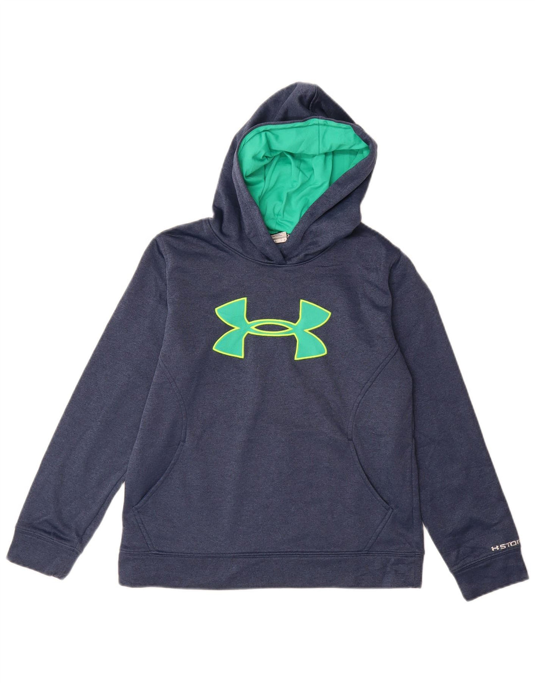 UNDER ARMOUR Løs hættetrøje til piger 11-12 år Large Navyblå