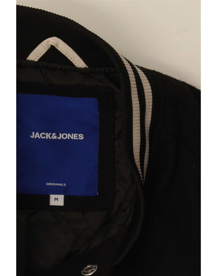 Jack & Jones Herre Grafisk Varsity Jacket UK 38 Medium Sort Colourblock