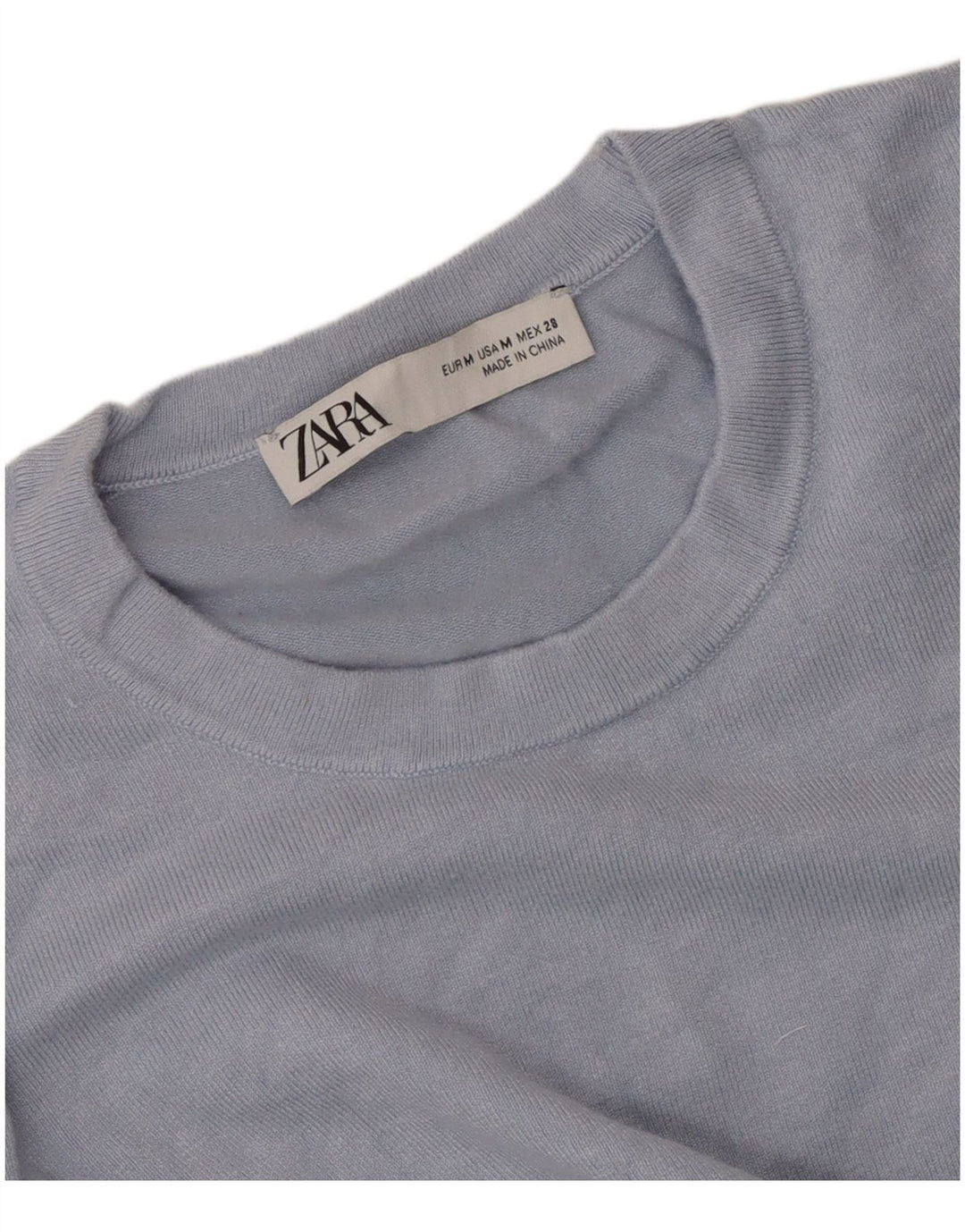 Zara Dame sweater med rund hals DK 12 Medium Blue
