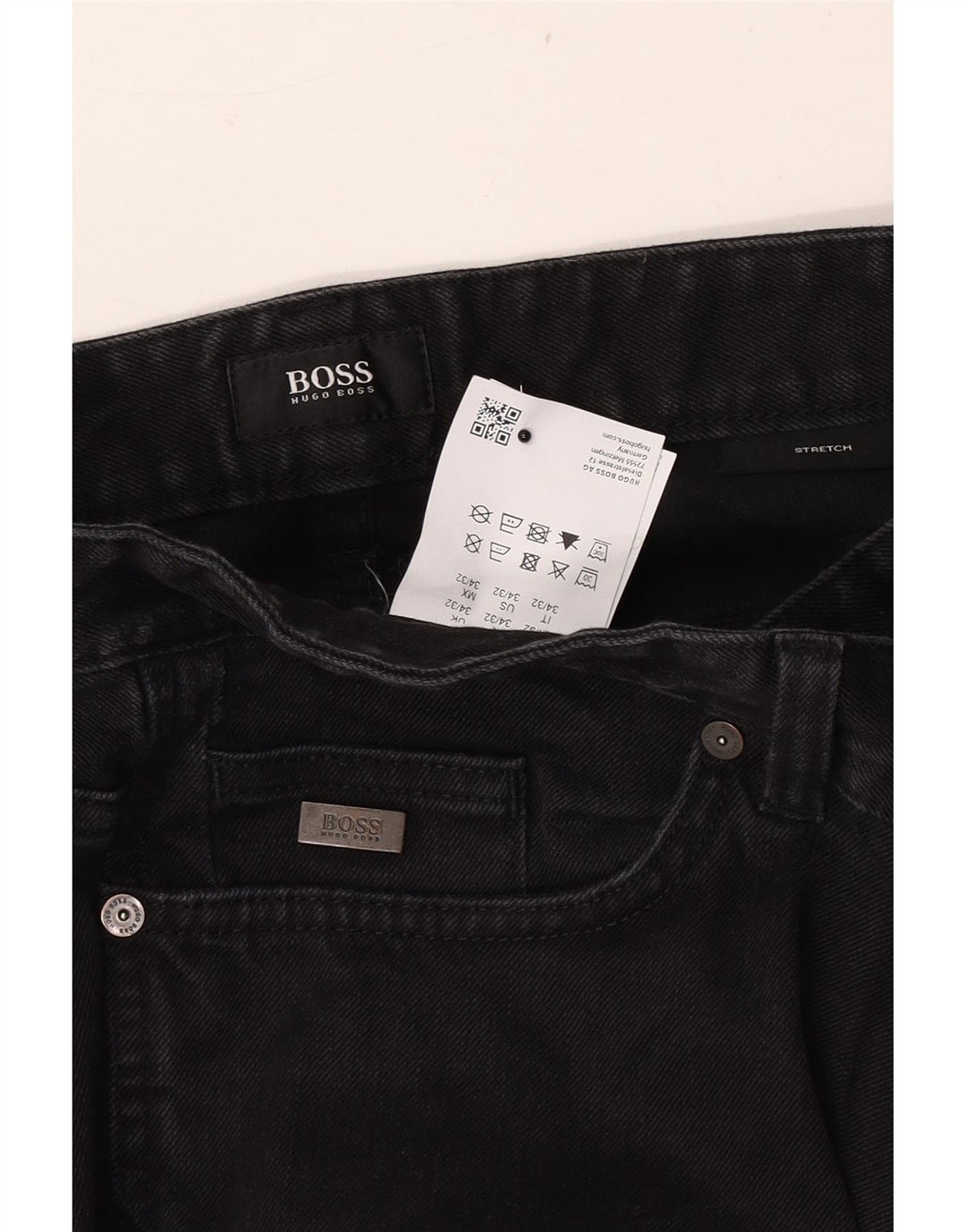 Hugo Boss Herre Slim Jeans W34 L32 Sort Bomuld