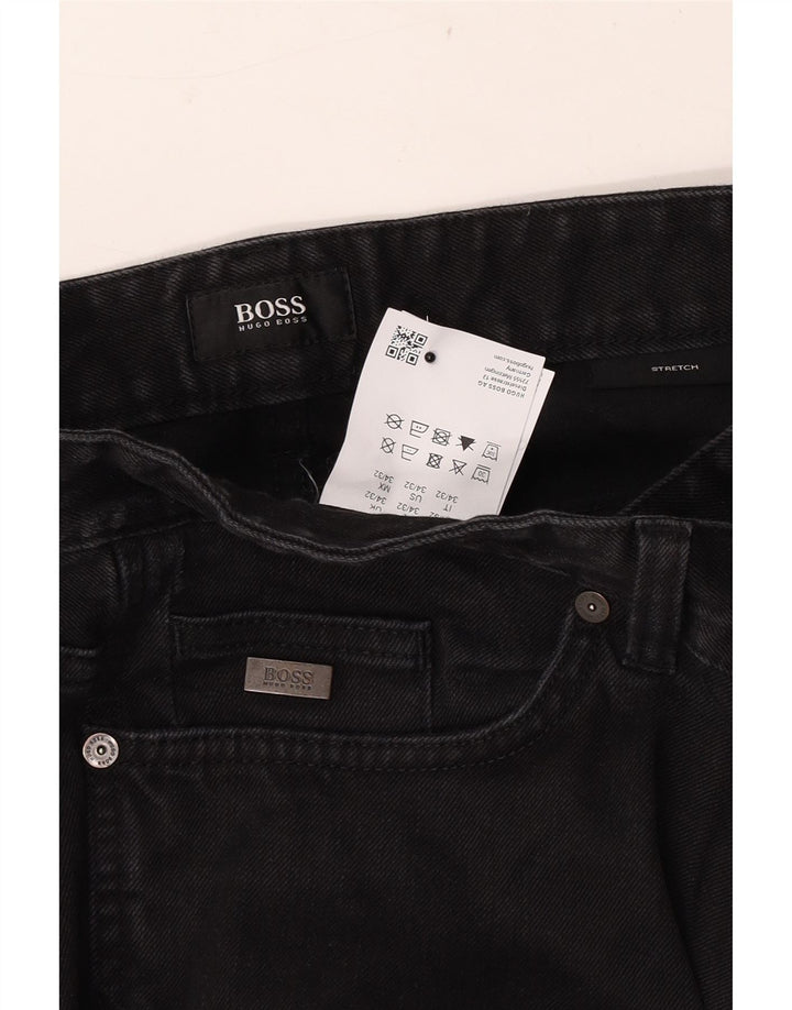 Hugo Boss Herre Slim Jeans W34 L32 Sort Bomuld