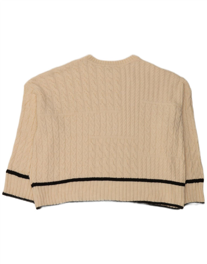 Marks & Spencer dame sweater med rund hals i overstørrelse UK 18 XL Hvid
