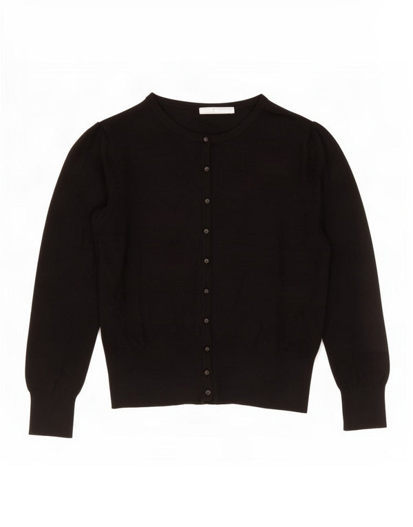 Marks & Spencer Dame Cardigan Sweater UK 12 Medium Black Viscose
