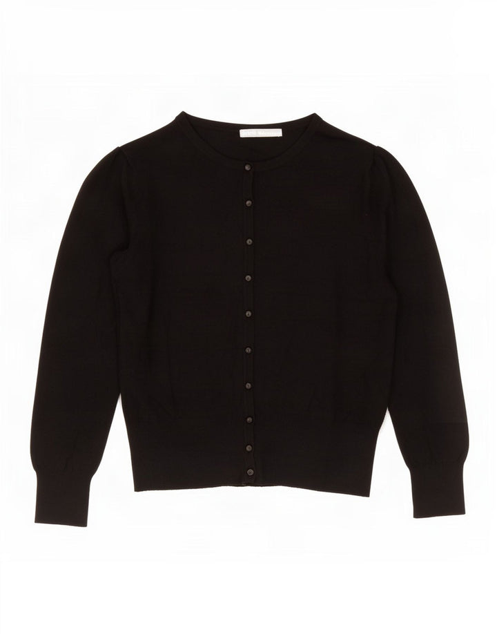 Marks & Spencer Dame Cardigan Sweater UK 12 Medium Black Viscose