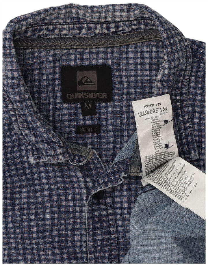 Quiksilver herre Slim Fit skjorte Medium marineblå ternet bomuld