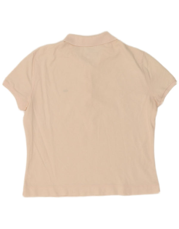 Lacoste Dame Polo Shirt Størrelse 48 XL Pink Bomuld