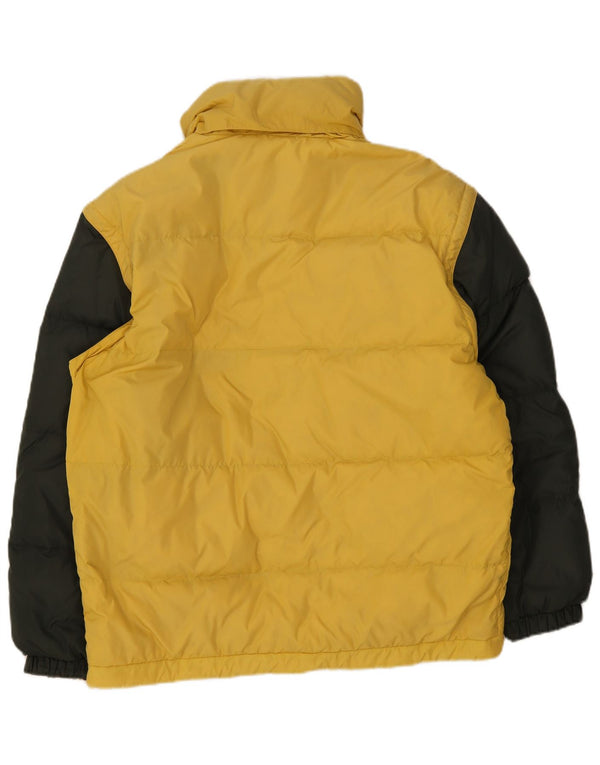 Fila Mens Padded Jacket UK 38 Medium Yellow Colourblock