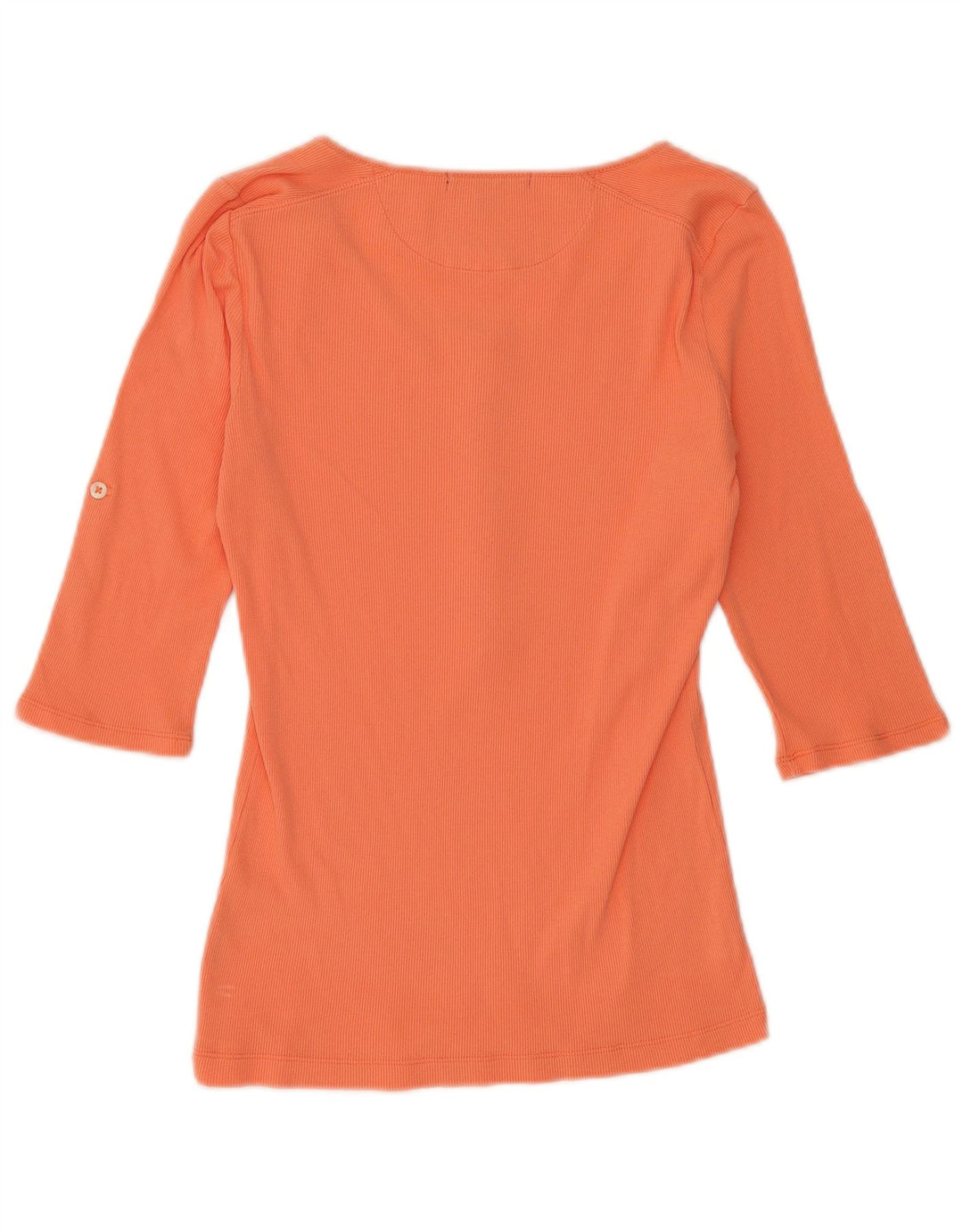 Ralph Lauren Dame Top 3/4 ærmer UK 12 Medium Orange Bomuld