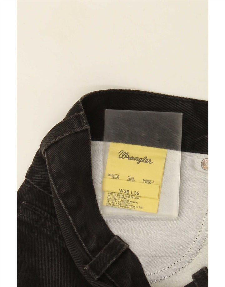 Wrangler Straight Jeans til mænd W36 L32 Sort bomuld