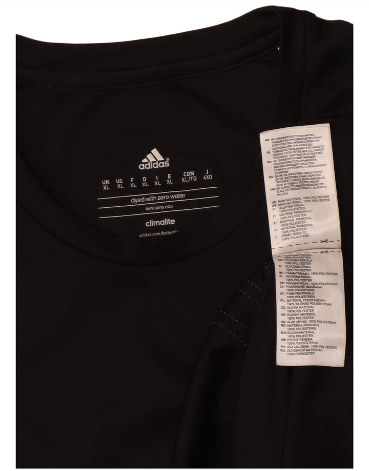 Adidas Herre Climalite T-Shirt Top XL Sort Polyester